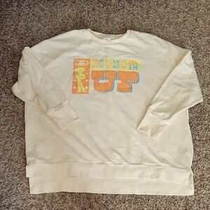 Toy Story Jessie Round 'Em Up Sweatshirt Disney Park Pixar Large Cream Vacation